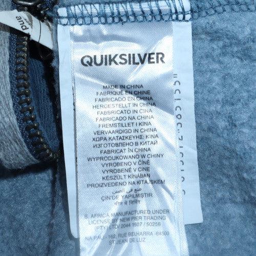 Quiksilver Men's Blue L Full Zip Fleece Hoodie