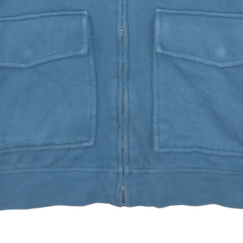 Quiksilver Men's Blue L Full Zip Fleece Hoodie