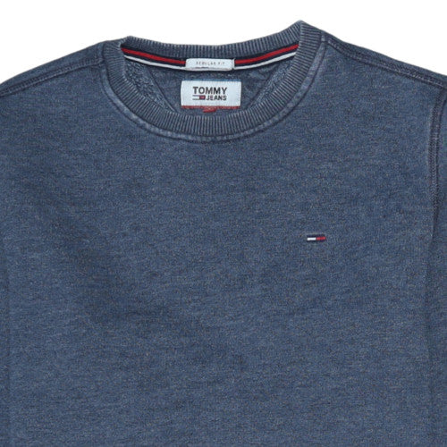 Tommy Jeans Men's Blue Crew Neck Pullover Sweatshirt Size S