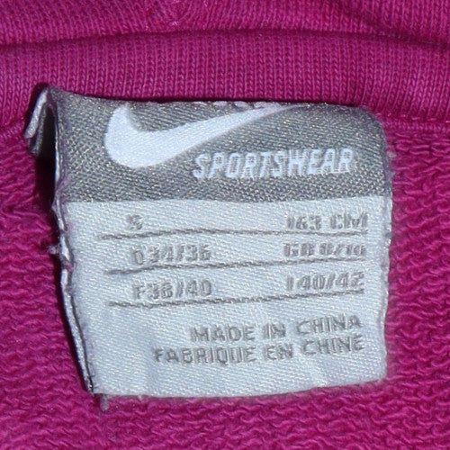 Nike Womens Purple 1/4 Zip Hooded Sweatshirt Size S