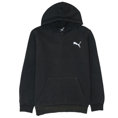 Puma Womens Black Pullover Hoodie L Casual Classic Logo Sweatshirt