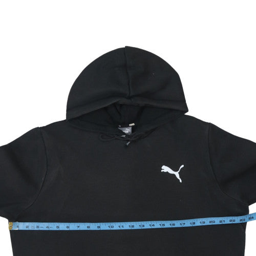 Puma Womens Black Pullover Hoodie L Casual Classic Logo Sweatshirt