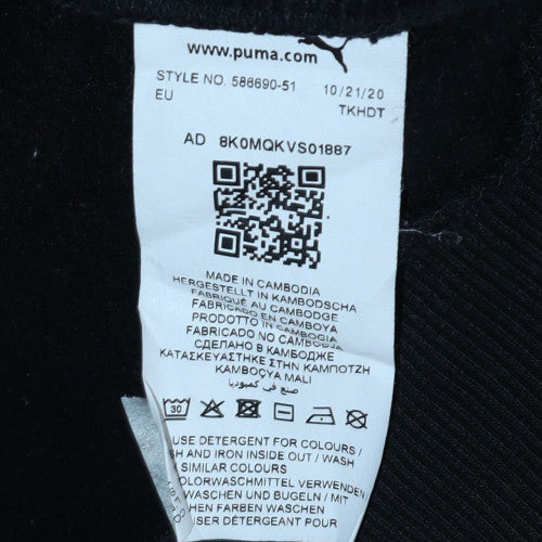 Puma Womens Black Pullover Hoodie L Casual Classic Logo Sweatshirt
