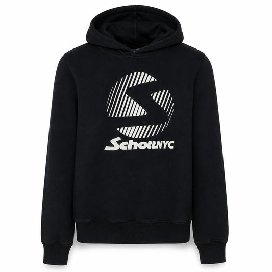 Schott NYC Women's Black Pullover Hoodie Medium Cotton Logo
