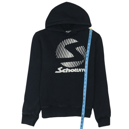 Schott NYC Women's Black Pullover Hoodie Medium Cotton Logo