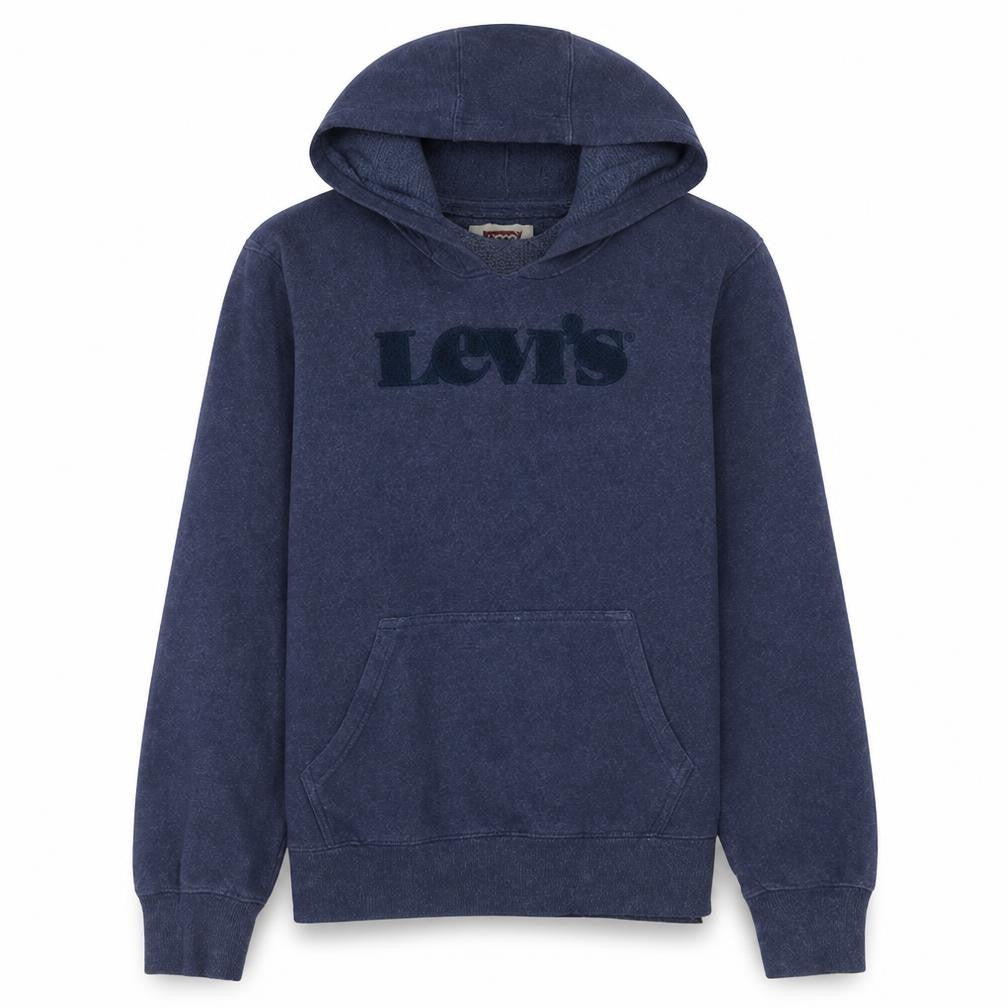 Levi's Boys Blue Pullover Hoodie 14 Years Logo Fleece Sweatshirt