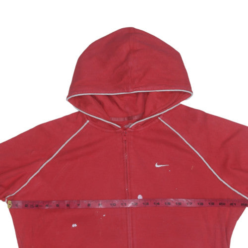 Nike Women's Red Full Zip Hoodie XL 20/22 Reflective Trim Casual