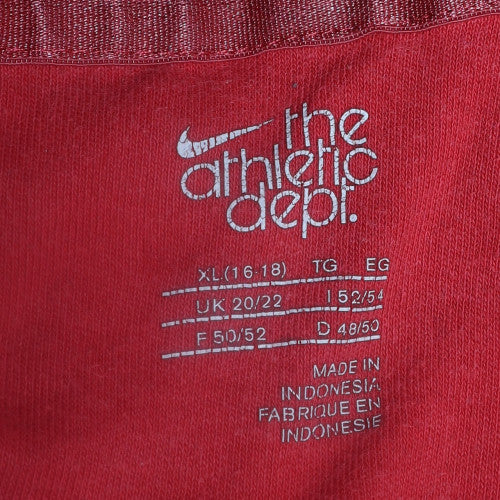Nike Women's Red Full Zip Hoodie XL 20/22 Reflective Trim Casual