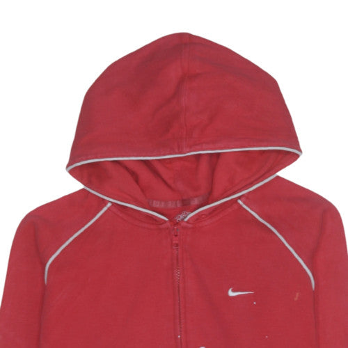 Nike Women's Red Full Zip Hoodie XL 20/22 Reflective Trim Casual