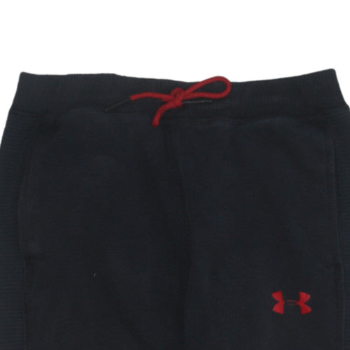 Under Armour Boys Black Jogger Trousers L Fleece Warm Activewear Pants