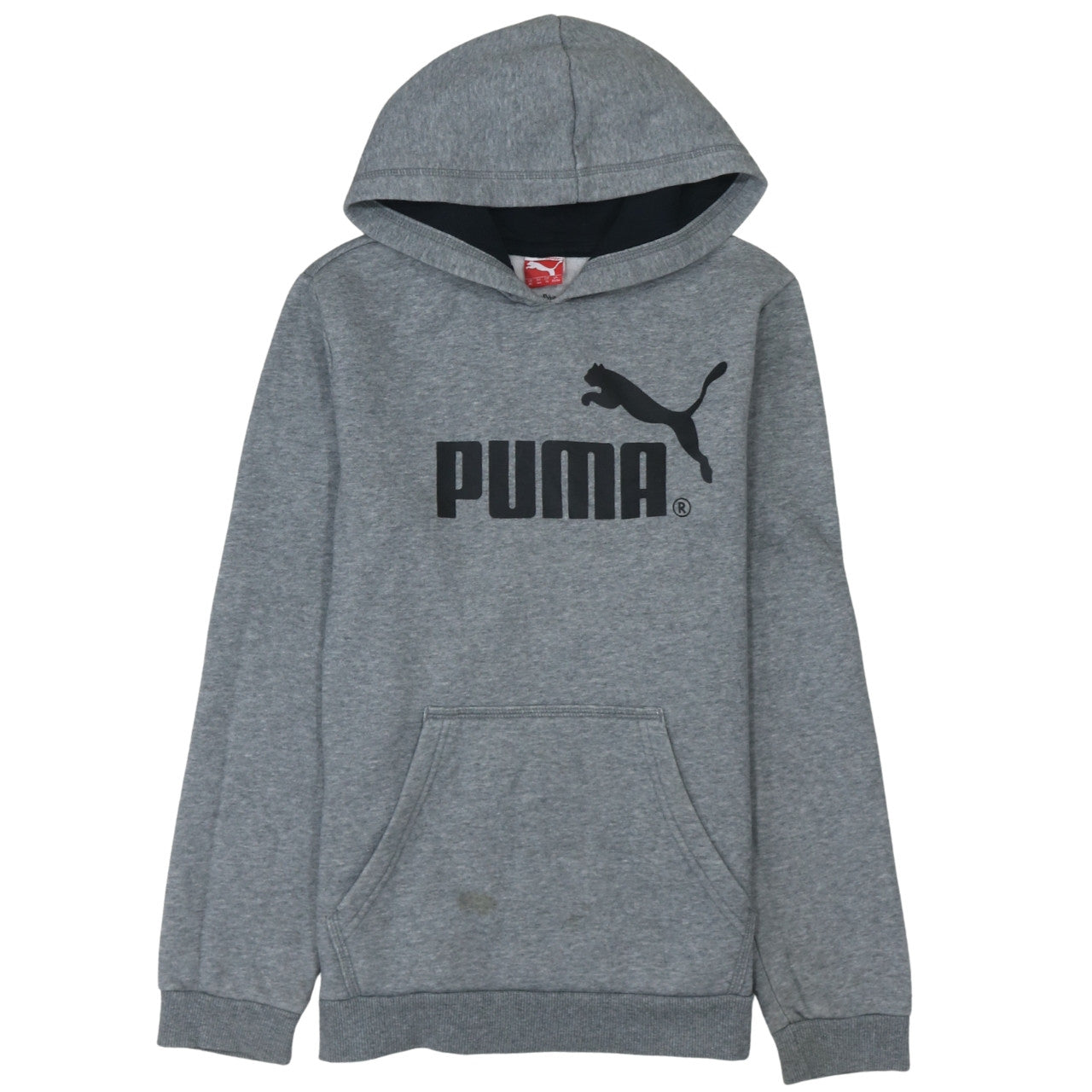 Puma Boys Grey Pullover Hoodie Size 14 Years Cotton Blend Fleece Sweatshirt