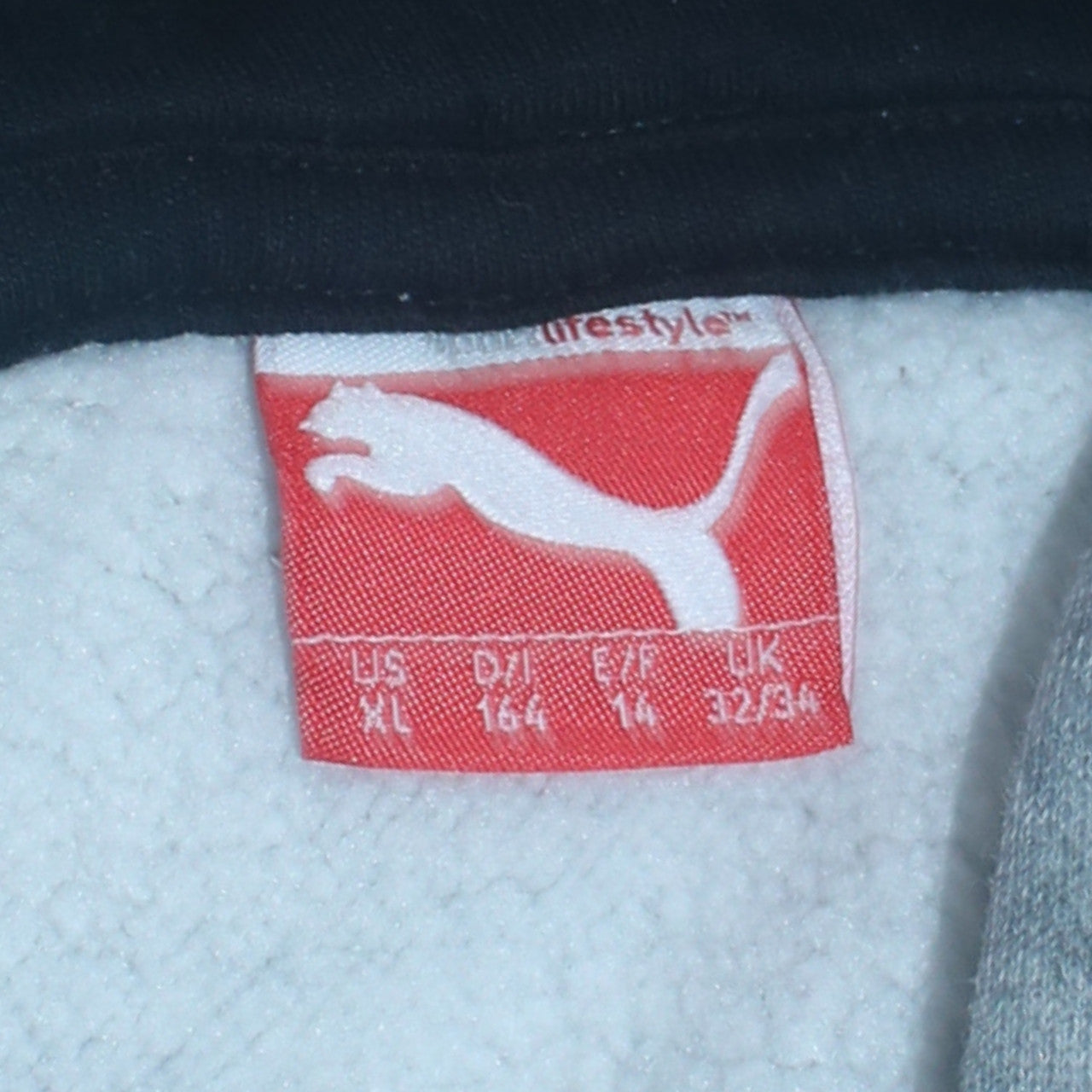 Puma Boys Grey Pullover Hoodie Size 14 Years Cotton Blend Fleece Sweatshirt
