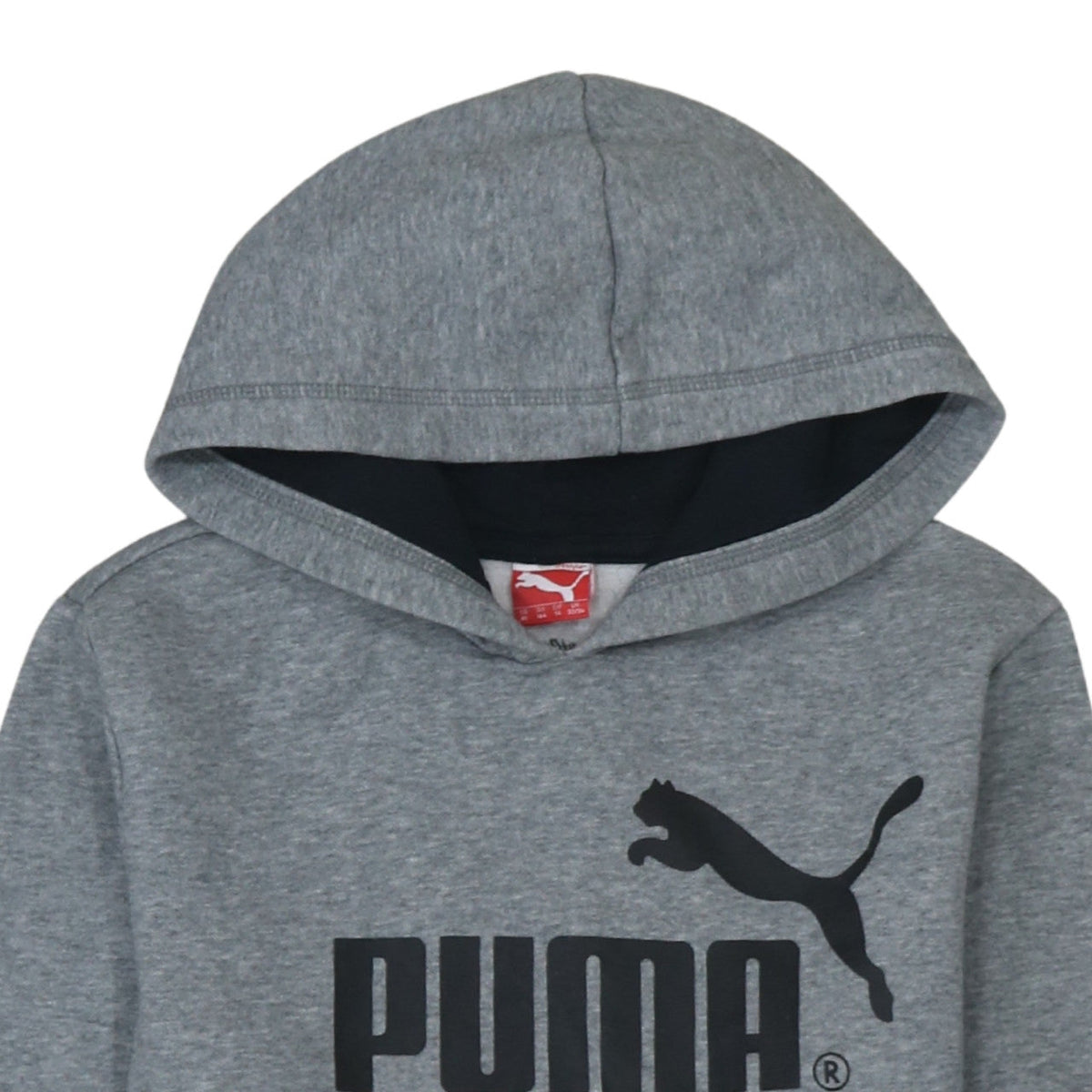 Puma Boys Grey Pullover Hoodie Size 14 Years Cotton Blend Fleece Sweatshirt