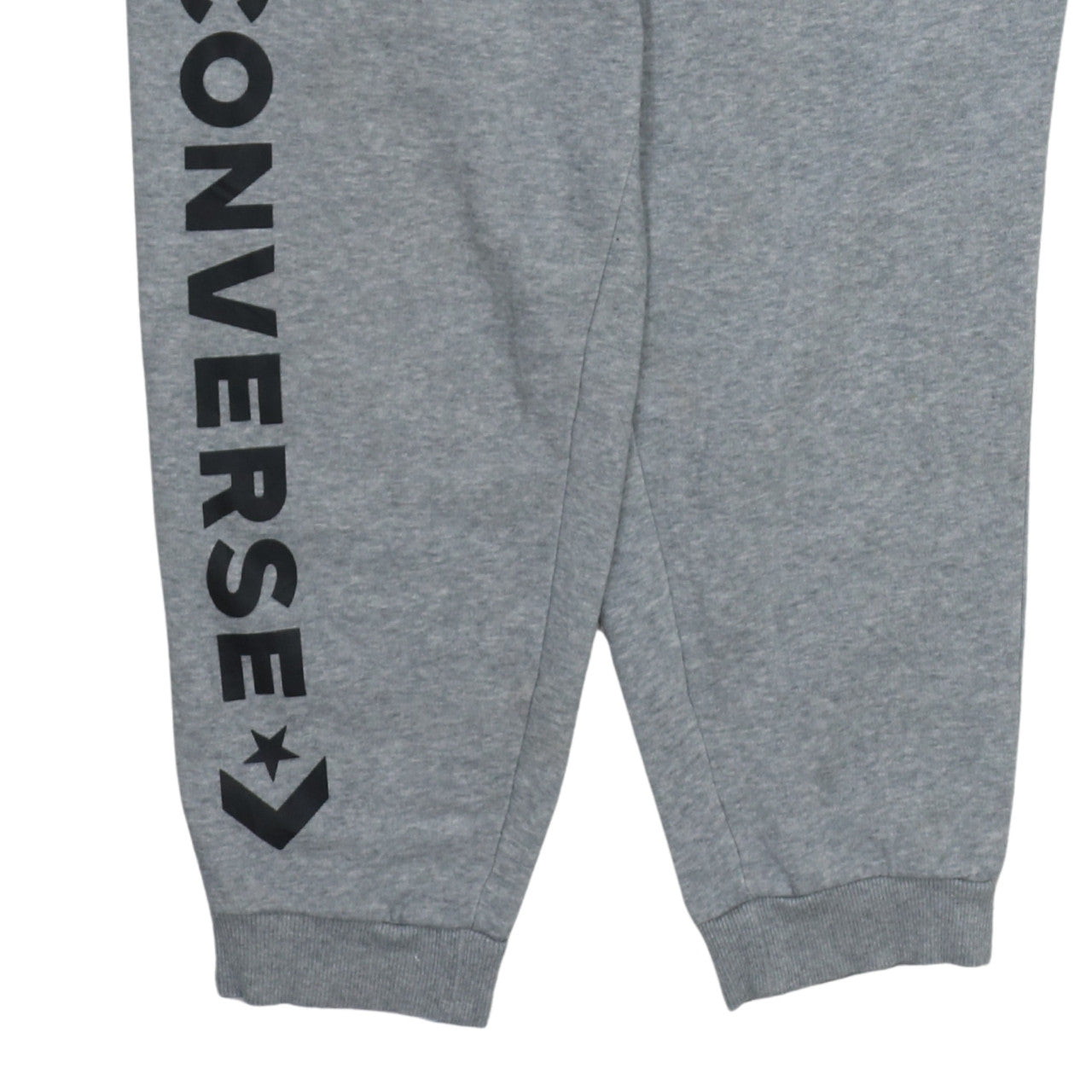 Converse Mens Grey Jogger Sweatpants L Regular Fit Fleece Activewear