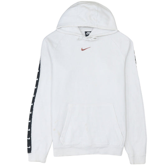 Nike Men White Pullover Hoodie Small Logo Sportswear