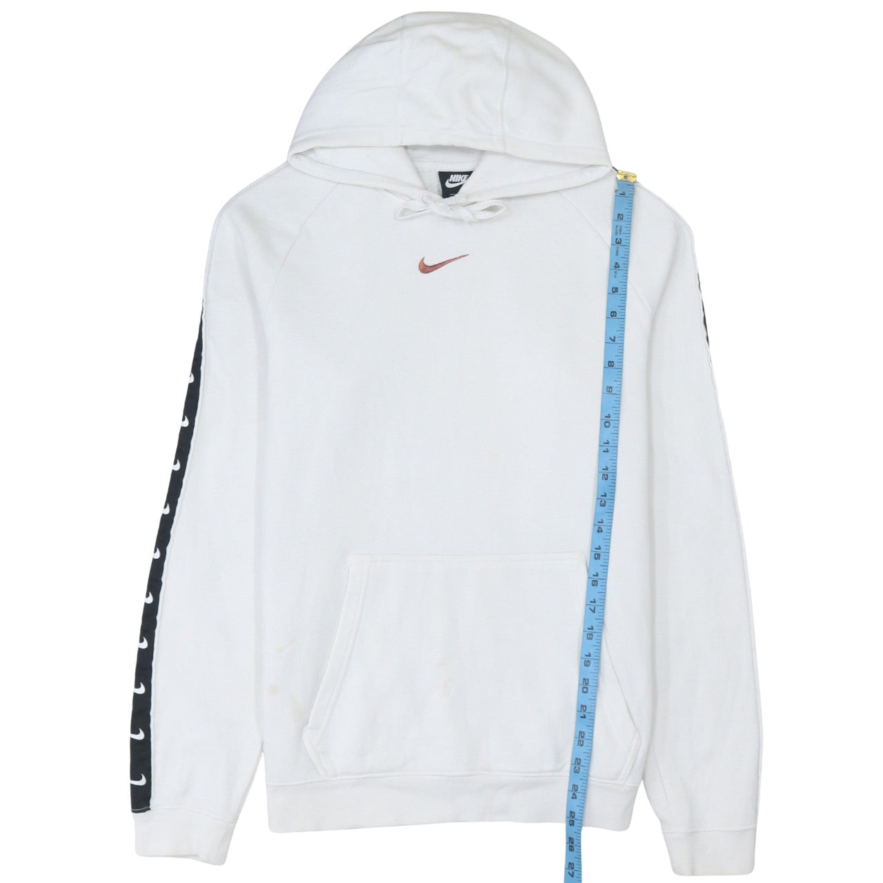 Nike Men White Pullover Hoodie Small Logo Sportswear