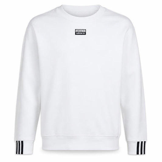 adidas Men's White Crew Neck Pullover Sweatshirt Size M Sportswear