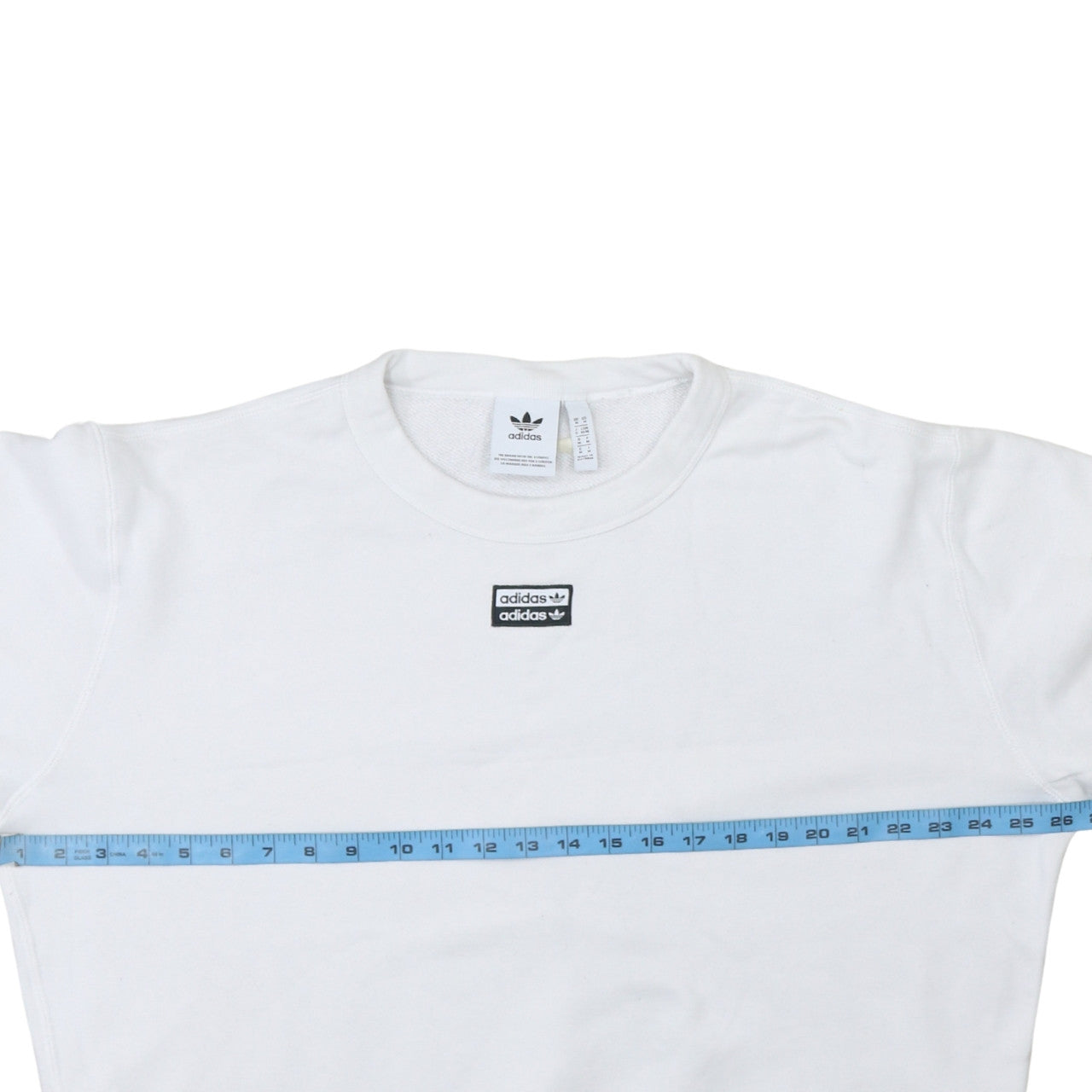 adidas Men's White Crew Neck Pullover Sweatshirt Size M Sportswear