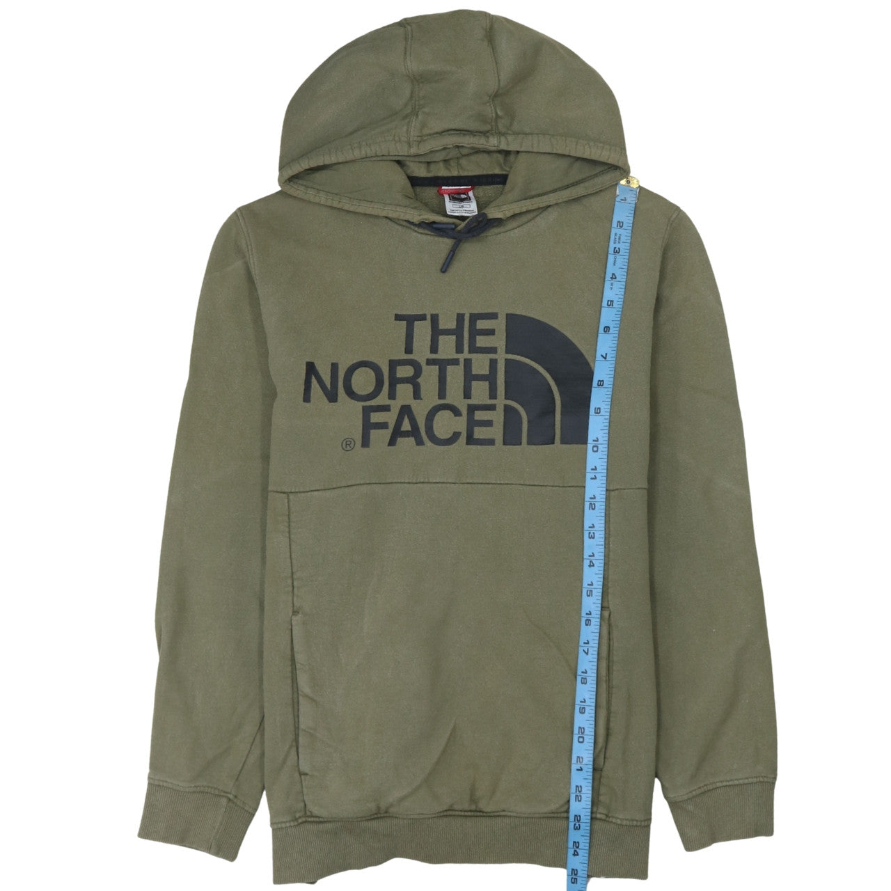 The North Face Womens Khaki Green Pullover Hoodie L Cotton