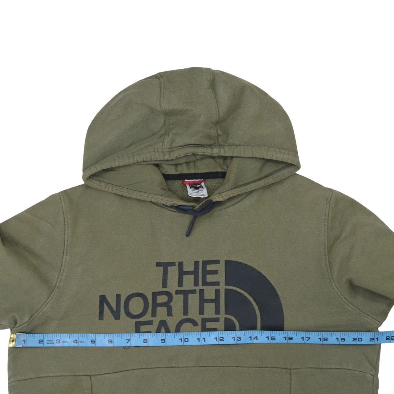 The North Face Womens Khaki Green Pullover Hoodie L Cotton