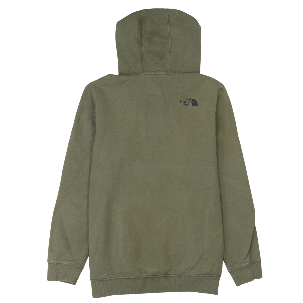 The North Face Womens Khaki Green Pullover Hoodie L Cotton