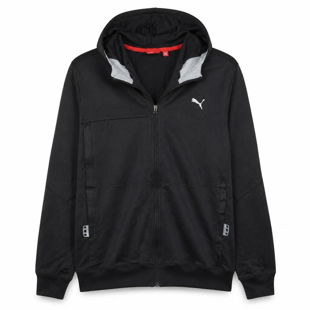 Puma Men's Black XL Full Zip Hooded Sports Hoodie