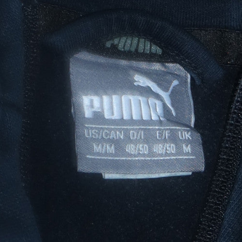 Puma Men's Black Full Zip Hoodie Size M Fleece Sweatshirt
