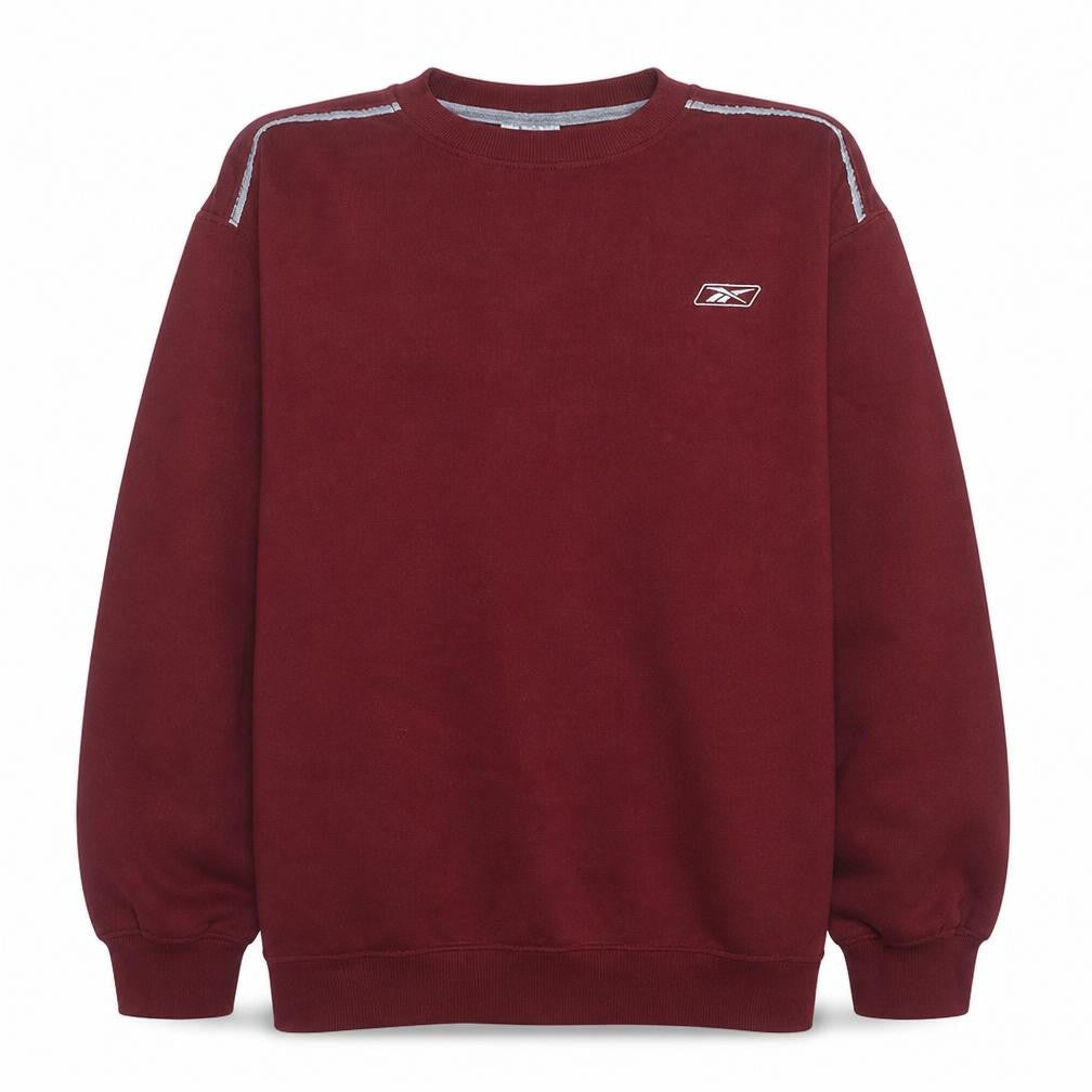 Reebok Men's Red Crew Neck Pullover Sweatshirt L Sports Fleece