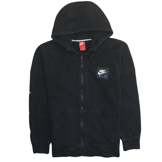 Nike Men's Black XL Full Zip Air Hoodie Fleece Sweatshirt