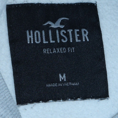 Hollister Men’s Grey Racing Graphic Pullover Sweatshirt M Relaxed Fit