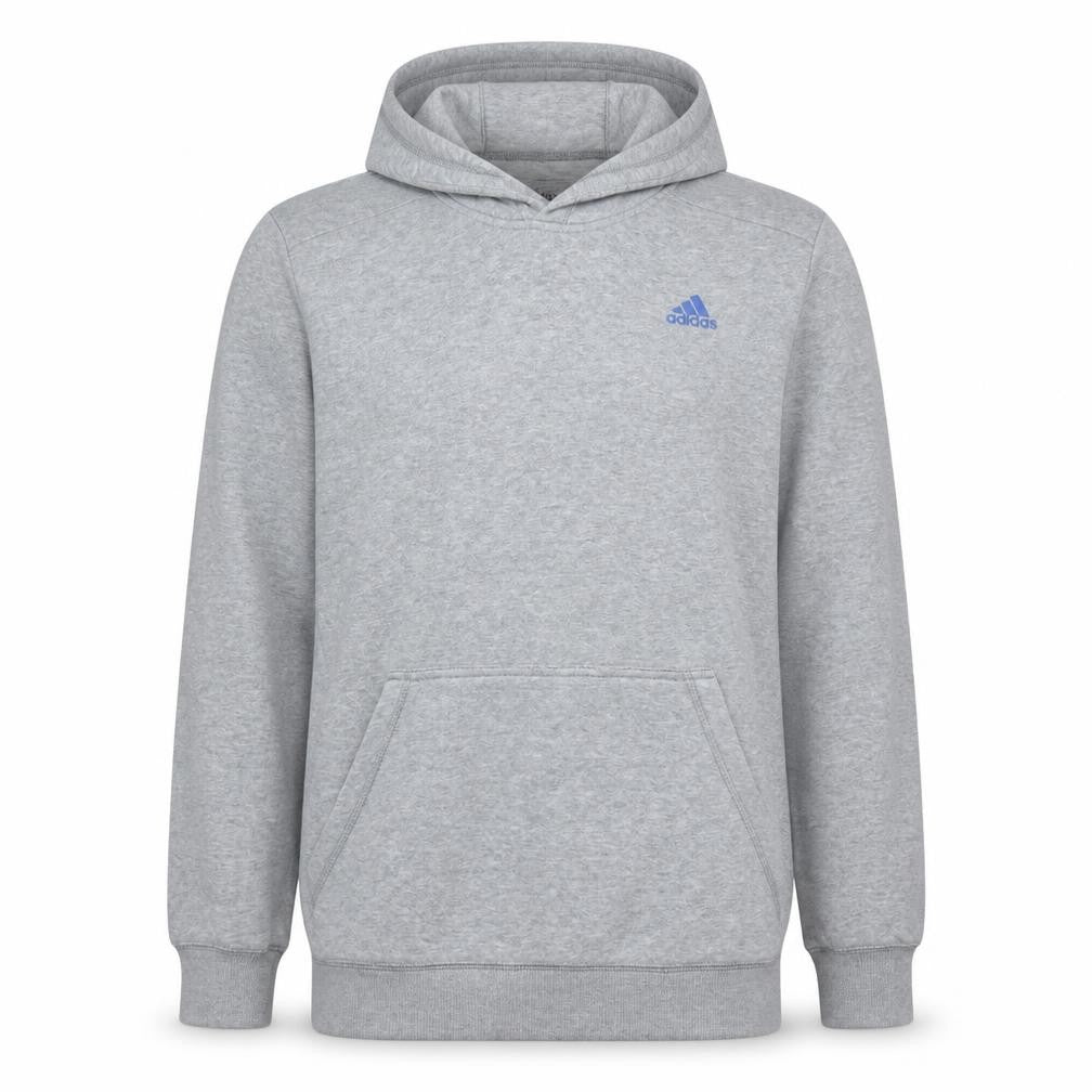 Adidas Men's Grey Pullover Hoodie Regular Fit Size M Essentials