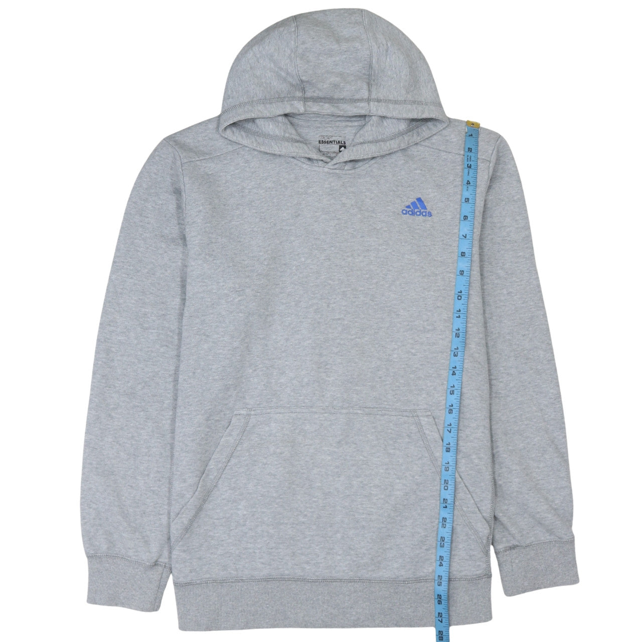 Adidas Men's Grey Pullover Hoodie Regular Fit Size M Essentials