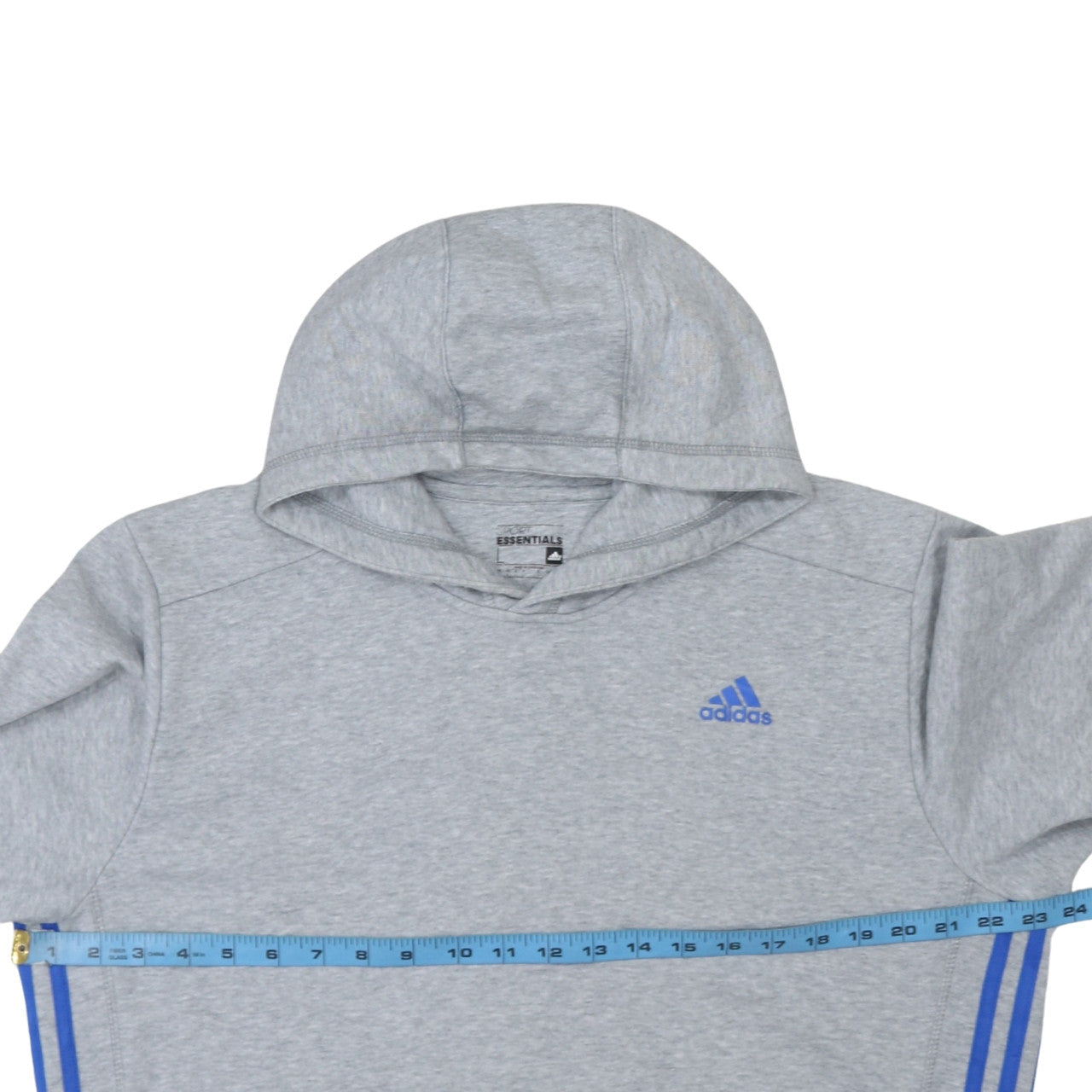 Adidas Men's Grey Pullover Hoodie Regular Fit Size M Essentials