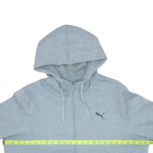 Puma Mens Grey XL Full Zip Fleece Hoodie with Logo