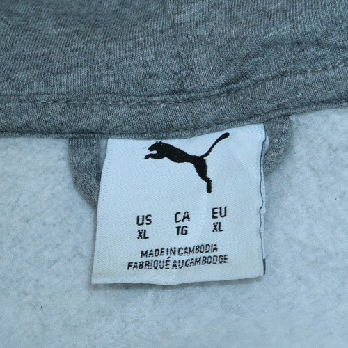 Puma Mens Grey XL Full Zip Fleece Hoodie with Logo