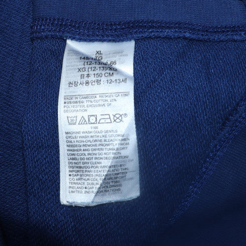 GAP Kids Girls Blue Pullover Sweatshirt 12-13 Years Logo Crew Neck Classic
