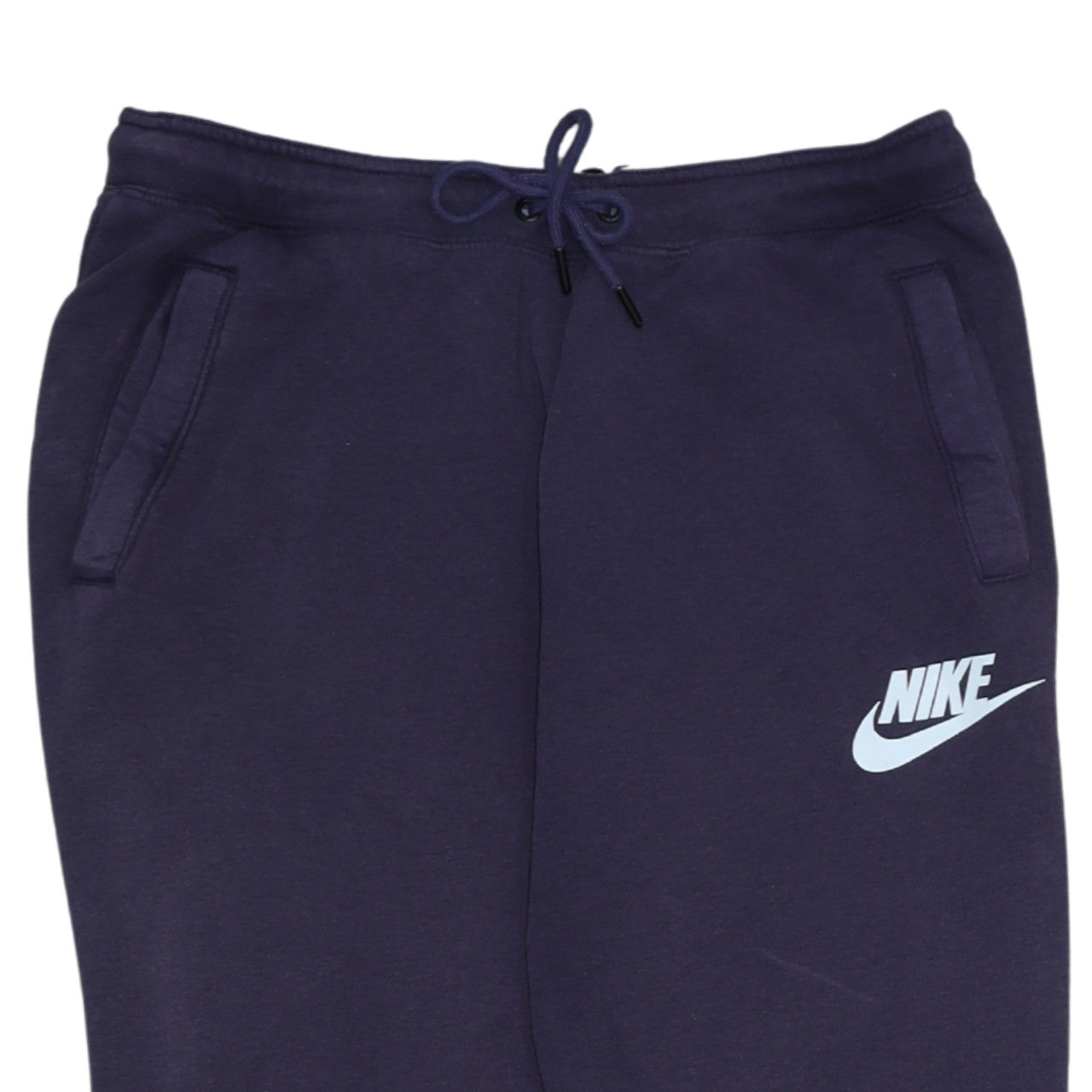 Nike Women's Blue Jogger Sweatpants M Fleece Tapered Athletic Trousers
