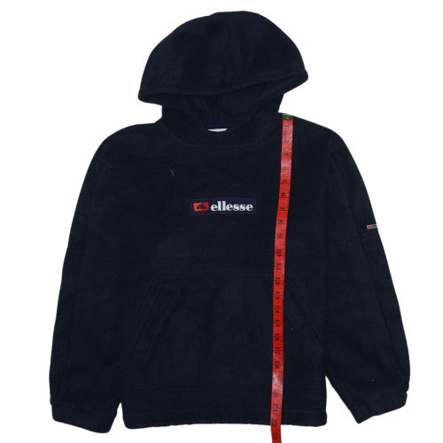 Ellesse Girls Black Fleece Pullover Hoodie Size 14 Years Hooded Sweatshirt