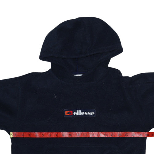 Ellesse Girls Black Fleece Pullover Hoodie Size 14 Years Hooded Sweatshirt