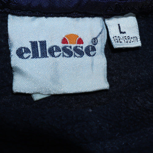 Ellesse Girls Black Fleece Pullover Hoodie Size 14 Years Hooded Sweatshirt