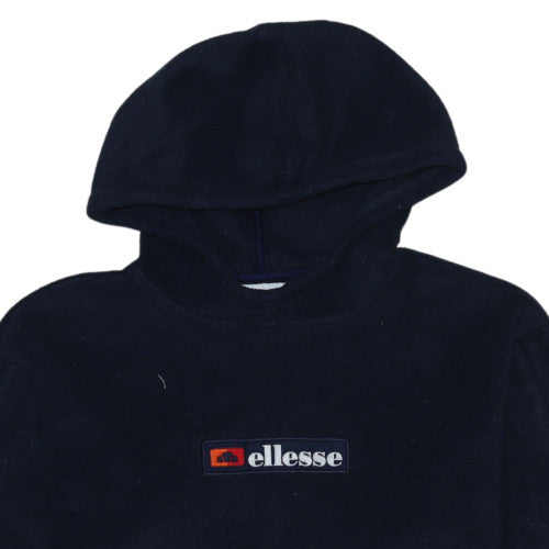 Ellesse Girls Black Fleece Pullover Hoodie Size 14 Years Hooded Sweatshirt