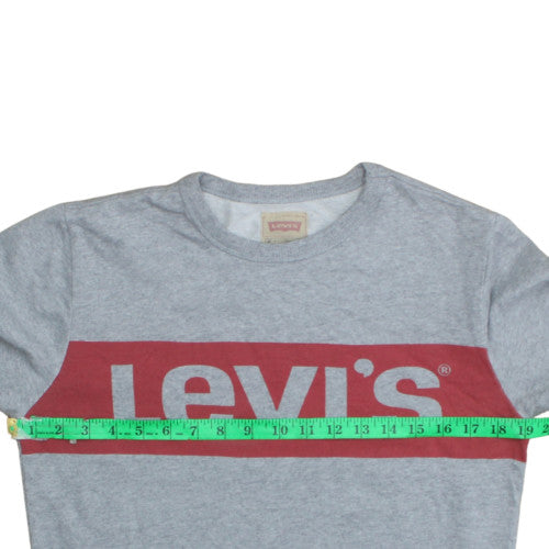 Levi's Boys Grey Logo Pullover Sweatshirt Size 14 Years Crew Neck