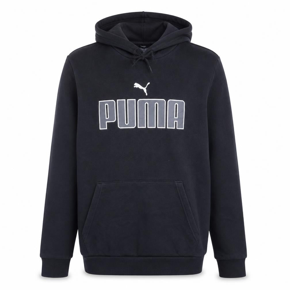 Puma Men’s Black Pullover Hoodie Medium Fleece Logo Sportswear