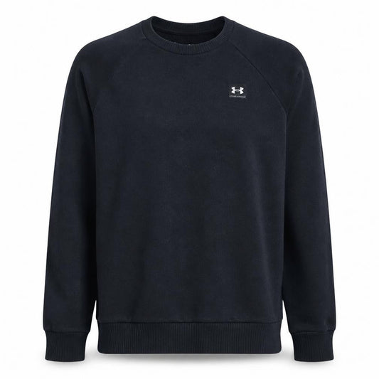 Under Armour Men's Black Small Basic Crew Sweatshirt Fleece Pullover