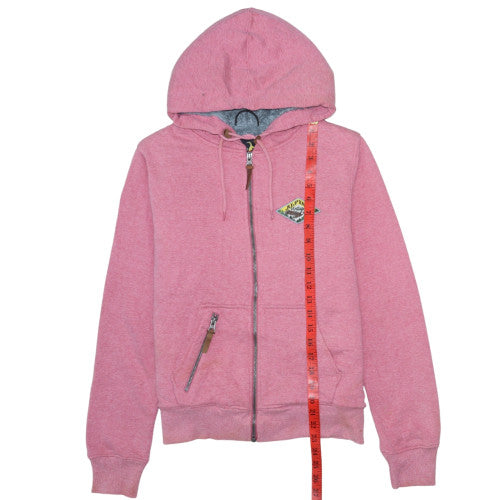 Alpine Club Women Pink Full Zip Hooded Sweatshirt Size M