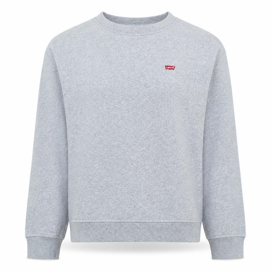 Levi's Women Grey Crew Neck Pullover Sweatshirt M Cotton Blend