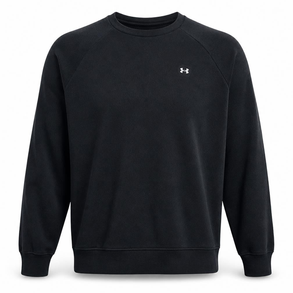 Under Armour Mens Black Large Crew Neck Sweatshirt Fleece Pullover