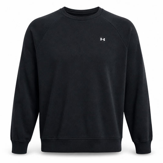 Under Armour Mens Black Large Crew Neck Sweatshirt Fleece Pullover