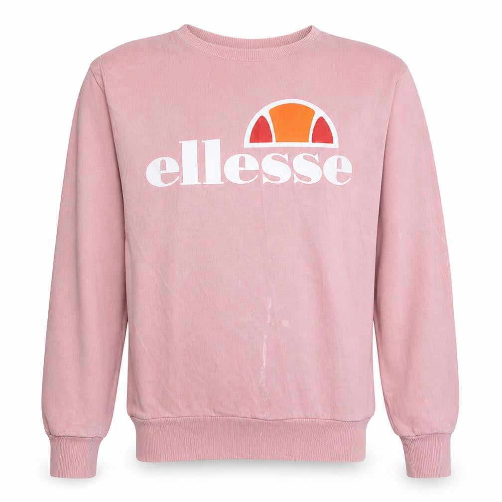 Ellesse Men's Pink Crew Neck Logo Sweatshirt M Regular Fit