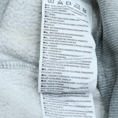 Converse Women Grey XL Pullover Sweatshirt Crew Neck Casual Cotton Blend